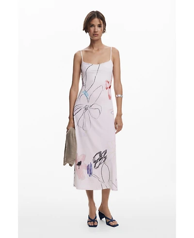 Desigual Women's 2-in-1 brushstroke dress
