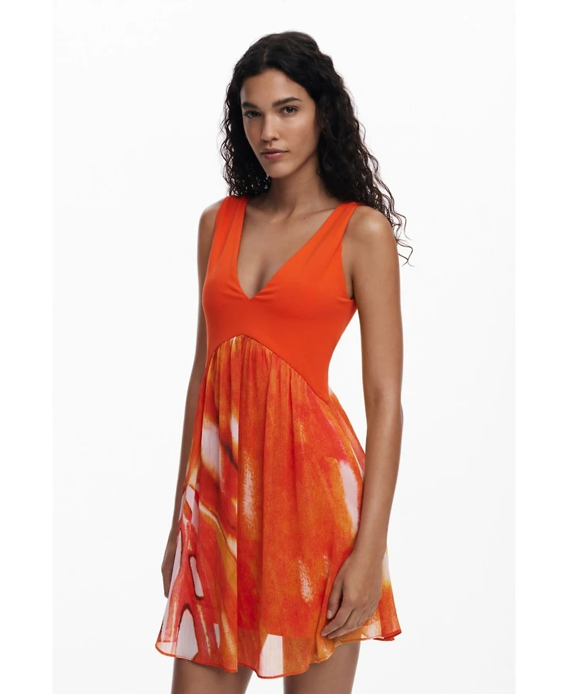 Desigual Women's Short dress with ethnic print