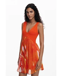 Desigual Women's Short dress with ethnic print