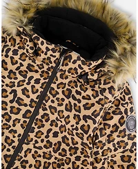 Deux par Girl Two-Piece Play Snowsuit Beige Leopard