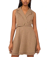 Msk Women's Sleeveless V-Neck Fit & Flare Dress