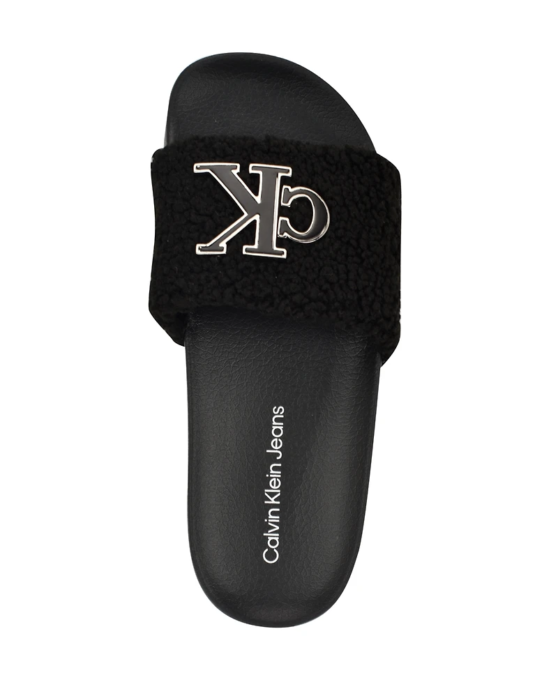 Calvin Klein Women's Ahva Cozy Slip-On Pool Slides