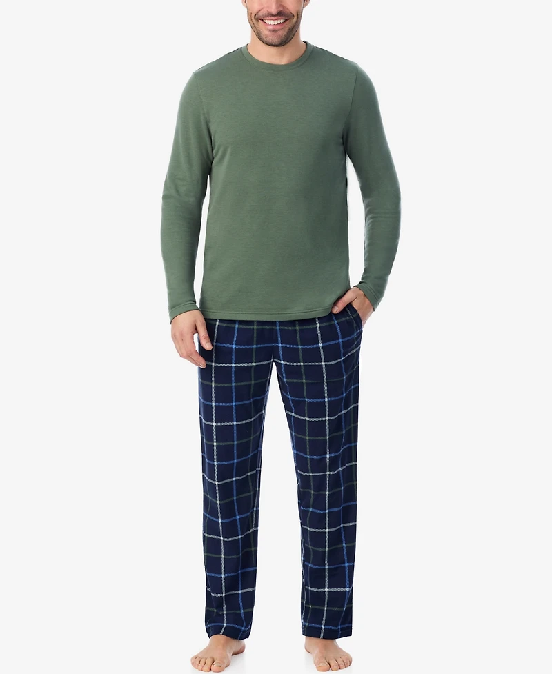 Cuddl Duds Men's Cozy Lodge Long Sleeve Pajama Set