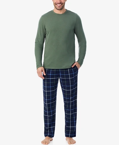 Cuddl Duds Men's Cozy Lodge Long Sleeve Pajama Set