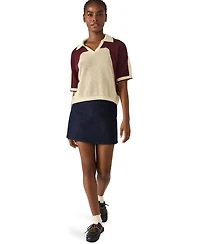 Steve Madden Women's Axon Short Sleeve Sweater