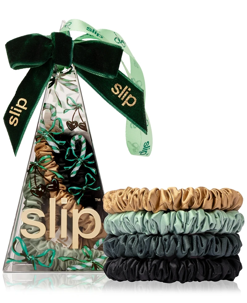 Slip 4-Pc. Pure Silk Sweetie Pie Skinny Scrunchies Set