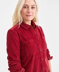 Style & Co Petite Cotton Corduroy Shirt, Macy's Exclusive