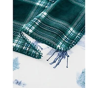 Weatherproof Reversible Plaid Throw, 50" x 70"