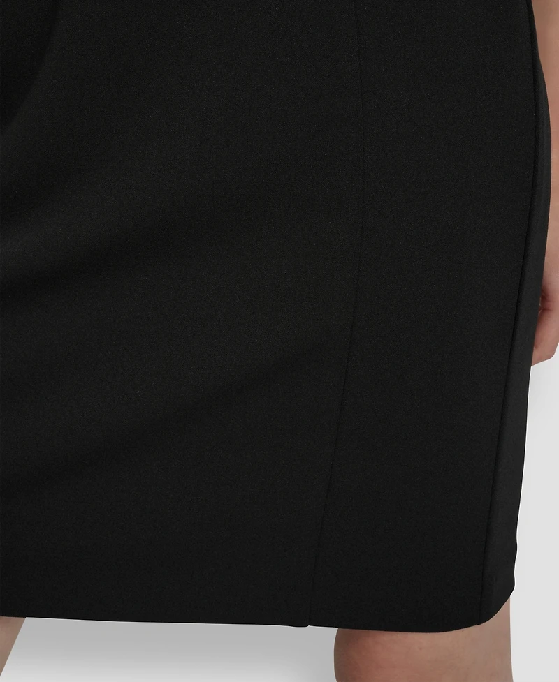 Dkny Women's Square Neck 3/4 Sleeve Sheath Dress
