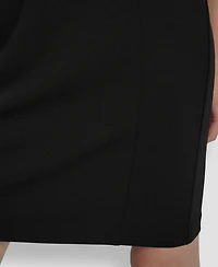 Dkny Women's Square Neck 3/4 Sleeve Sheath Dress