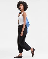 On 34th Women's Pleated Barrel-Leg Ankle Pants, Macy's Exclusive