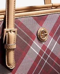 Giani Bernini Plaid Tulip Tote Bag, Macy's Exclusive