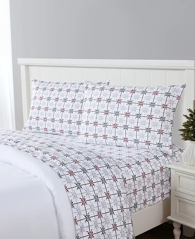 Sanders Holiday Printed Microfiber 4-Pc. Sheet Set, King