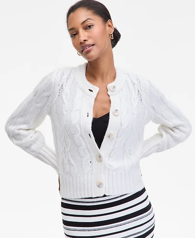 On 34th Women's Chunky Cable-Knit Cardigan, Macy's Exclusive