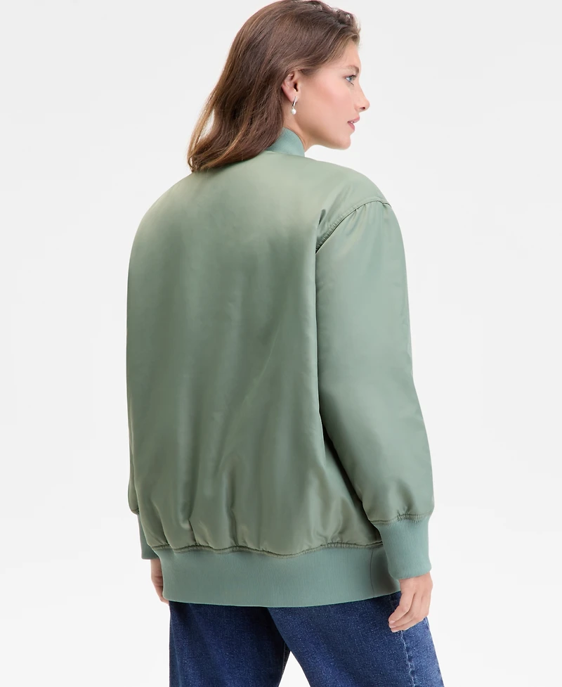 On 34th Women's Oversized Bomber Jacket, Macy's Exclusive
