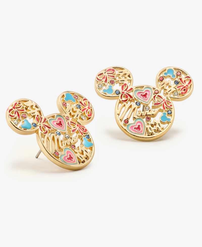 Disney | Macy's Minnie Mouse Motif Statement Earrings, Created for Macy's