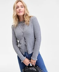 On 34th Womens Puff Shoulder Pointelle Knit Cardigan Xxs 3x Macys Exclusive