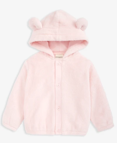 First Impressions Baby Bear-Ear Hooded Faux-Sherpa Jacket, Macy's Exclusive