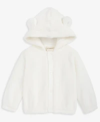 First Impressions Baby Bear-Ear Hooded Faux-Sherpa Jacket, Macy's Exclusive