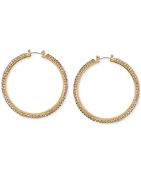 Guess Crystal Pave Large Hoop Earrings