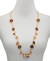 Guess Floral Charm Long Necklace