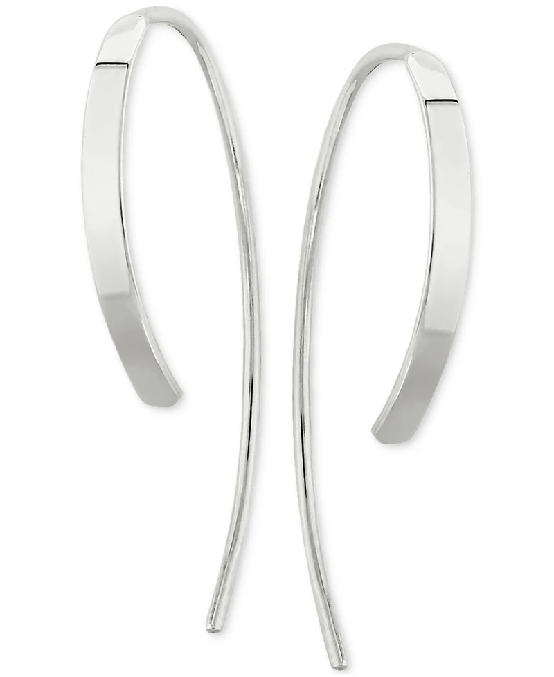 Simple Sweep Drop Earrings Set 14k Gold