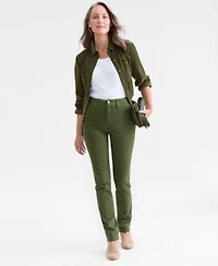 Style Co Womens Straight Leg High Rise Twill Pants 2 28w Created For Macys