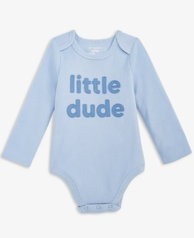 First Impressions Baby Boys Little Dude Long-Sleeve Bodysuit, Macy's Exclusive