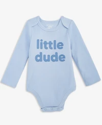 First Impressions Baby Boys Little Dude Long-Sleeve Bodysuit, Macy's Exclusive