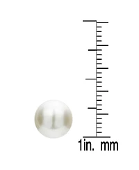 Sterling Silver Faux Pearl Studs