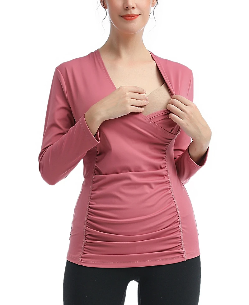kimi + kai Women's Maternity Essential Nursing Active Top