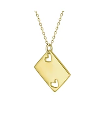 Kids 14K Gold Plated Heart Cutout Pendant Necklace