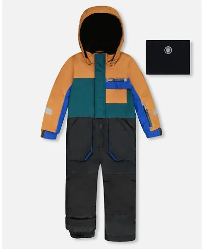 Deux par Boy One-Piece Play Snowsuit Colorblocked and Black - Toddler|Child