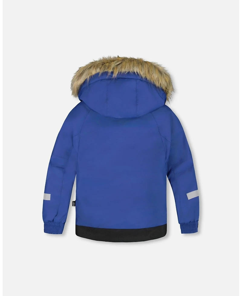 Deux par Boy Two-Piece Play Snowsuit Navy and Brown