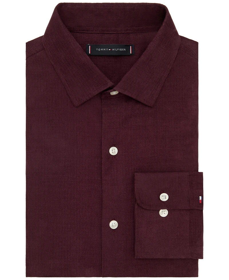 Tommy Hilfiger Men's Regular Fit Corduroy Dress Shirt