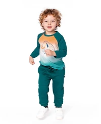 Deux par Big Boys Fleece Sweatpants with Articulated Knees Forest Green