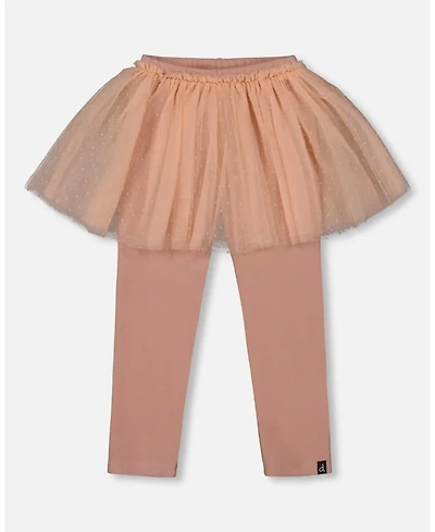 Deux par Girl Leggings with Tulle Skirt Dusty Pink - Child