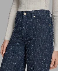 Bcbg Women's Textured Wide-Leg Jeans