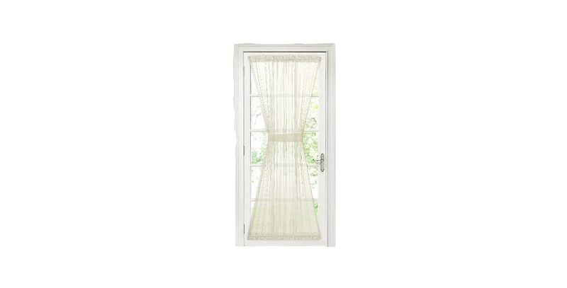 GoodGram Sheer Elegance Voile Door Panel, 60 By 72-inch, Beige - 52 in. W x 72 in. L