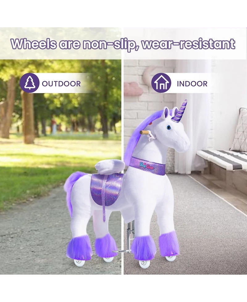 PonyCycle Ride-on Unicorn Purple Model U Size 5 for Age 7-12