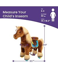 PonyCycle Ride-on Horse Brown Model X Size 3 for 3-4 Years