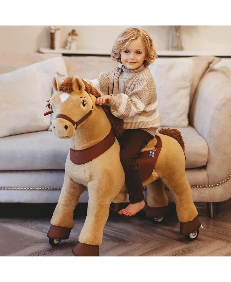 PonyCycle Ride-on Horse Light Brown Model E Size for -4 Years