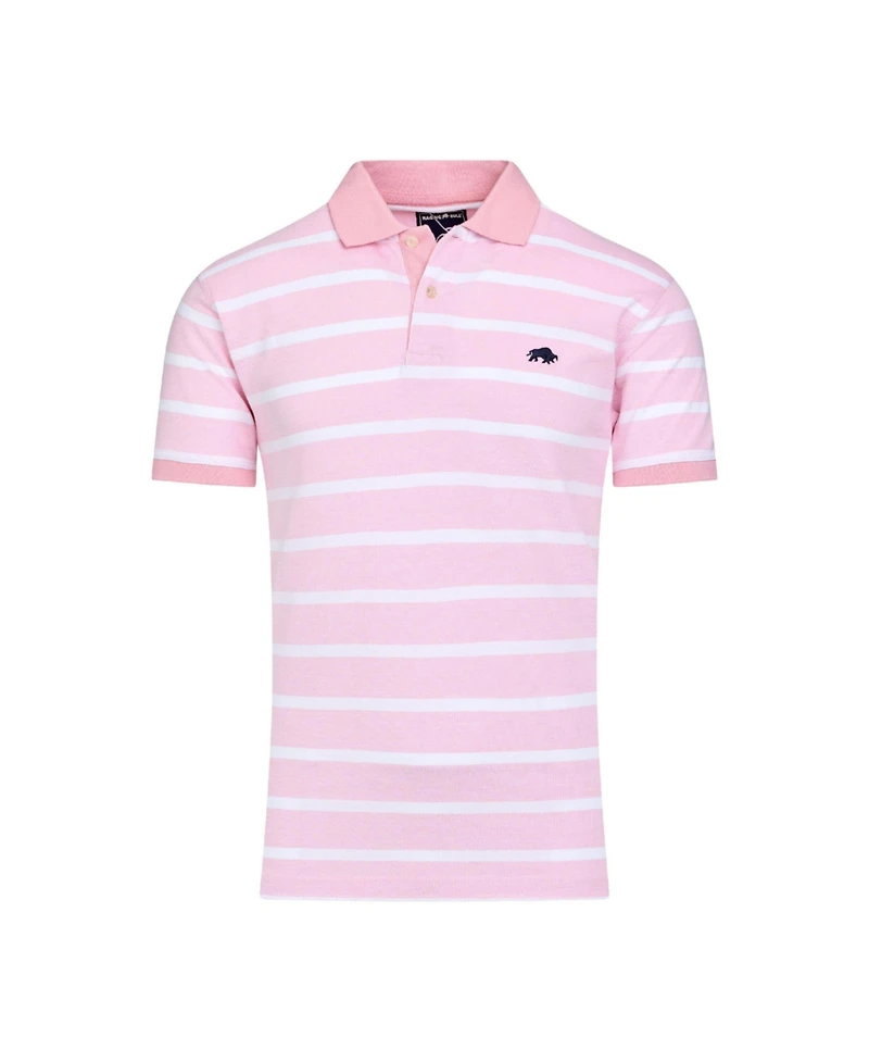 Raging Bull Birdseye Stripe Pique Polo
