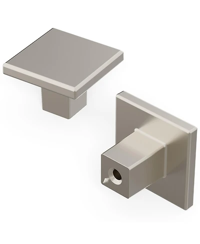 Heritage Designs Tempo: Square Knob 10pk - Satin Nickel