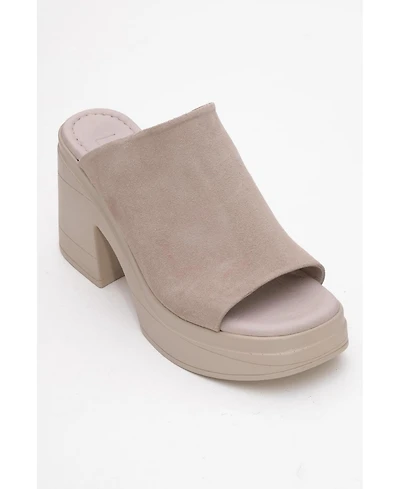 Forever & Always Shoes Nola Leather Platform Mules (Women)