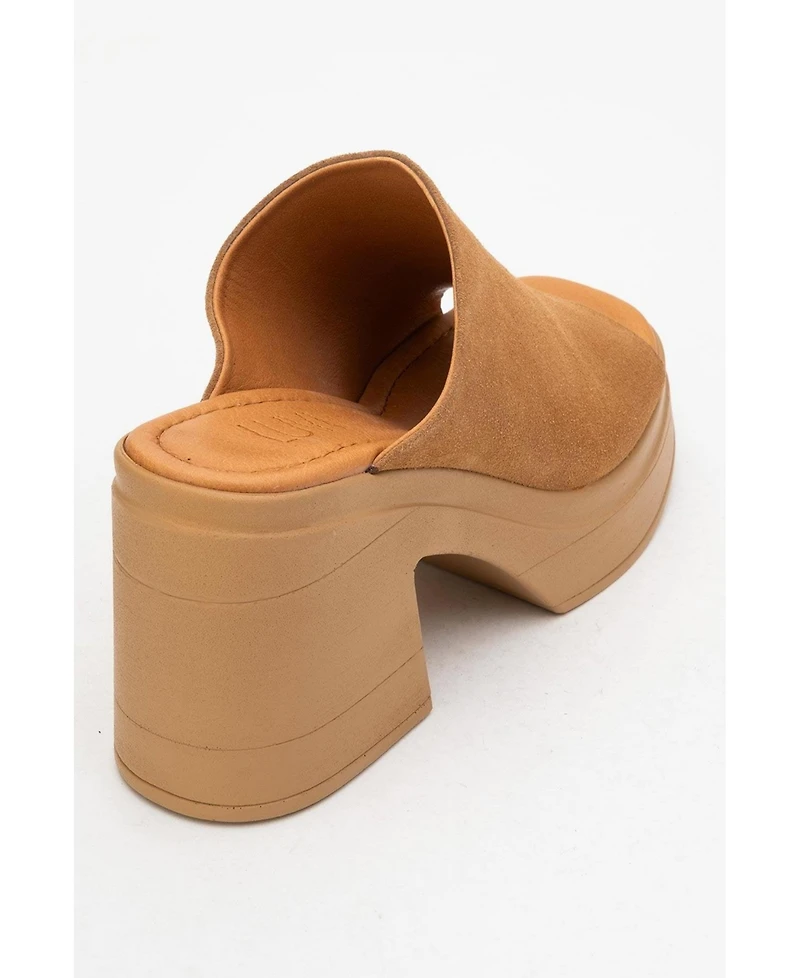 Forever & Always Shoes Nola Leather Platform Mules (Women)