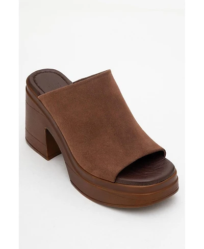 Forever & Always Shoes Nola Leather Platform Mules (Women)