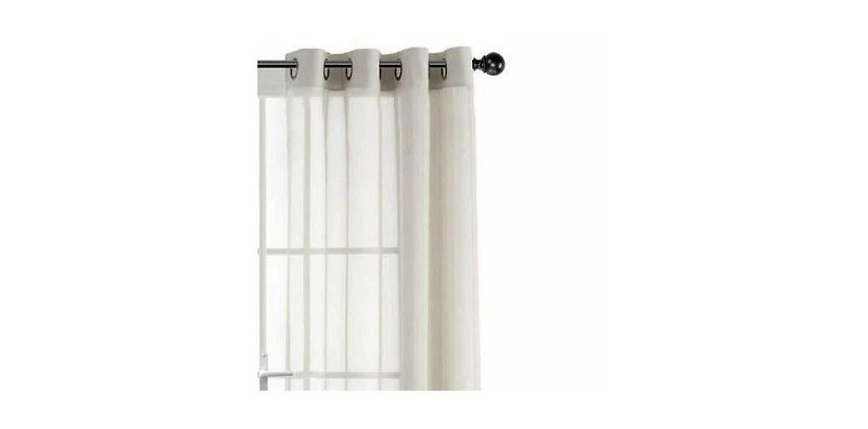 GoodGram Basic Home Grommet Top Sheer Single Window Curtain - 52 in. W x 84 L, Spice