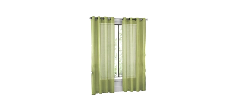 GoodGram Basic Home Grommet Top Sheer Single Window Curtain - 52 in. W x L