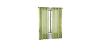 GoodGram Basic Home Grommet Top Sheer Single Window Curtain - 52 in. W x L
